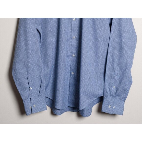 Calvin Klein Shirt Mens Extra Large Blue Slim Fit Dot Print Dress Button Up NWT - Picture 4 of 8